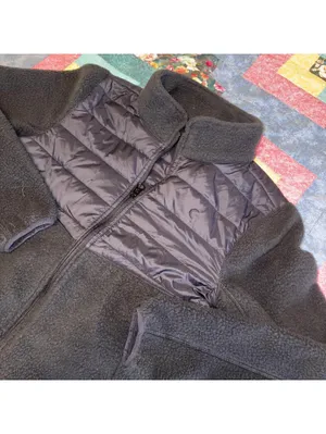 Zyia Active Woman’s Medium Black Fleece and Quilted Jacket with Full Zip Workout thumbnail 2