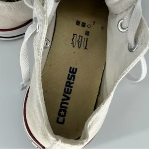 Converse‎ Chuck Taylor All Star Lace Up Sneakers Off White Size 5 thumbnail 8