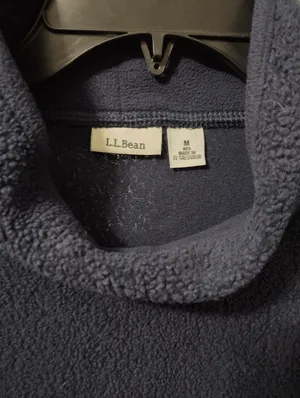 LL bean Navy Fleece Cozy Cottage FunnelNeck thumbnail 3