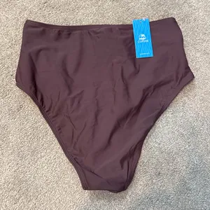 Cupshe Brown High Waist Swim Bikini Bottom Size M thumbnail 4