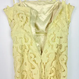 Bardot Lina Lace Sheath Dress Sleeveless Yellow Size 6 Small S EUC thumbnail 12
