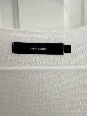 Vero‎ Moda White Open Front Lightweight Knit Cardigan Large thumbnail 2