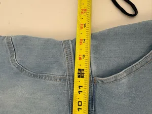 Wax Jean Denim Dress Overalls Size Medium NWT thumbnail 7