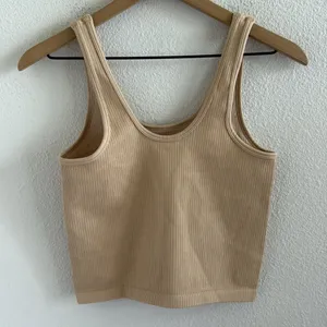 Offline by Aerie Ribbed Stretch Tank Neutral Cream Medium thumbnail 4