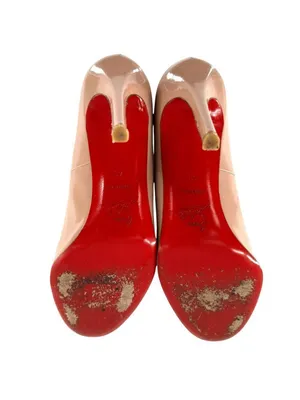Christian Louboutin Simple Pump 100 Nude Patent Leather Red Sole Heels EU 40 thumbnail 10
