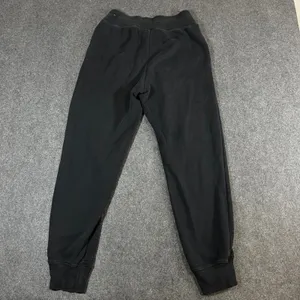 Nike Women Fleece Joggers Black Sweatpants Small Embroidered Swoosh Logo Pockets thumbnail 2