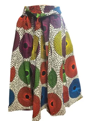 Touch Me Boho Abstract Geometric Print Maxi Skirt XL 100% Cotton thumbnail 1