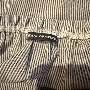 Brandy Melville Gray & White Striped Off The Shoulder 3/4 Sleeve Top‎ One Size thumbnail 3