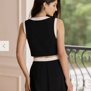 RIHOAS The Black Round Neck Colorblock Tank Top 3 thumbnail 4