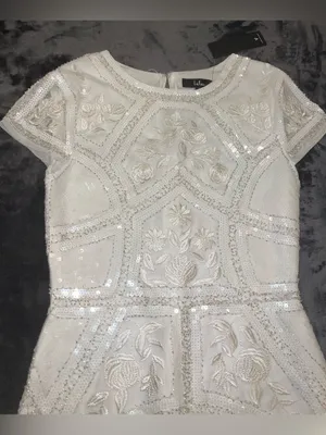 Lulus Spread Your Shine White Sequin Embroidered Bodycon Dress in White Size S thumbnail 7