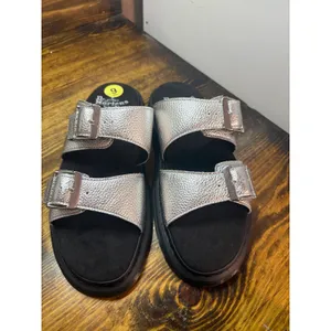 Dr. Martens Silver Metallic Slide Sandals Size 9 thumbnail 3