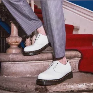 Dr. Martens 27214 Vegan Oxford Shoes Men's Size 6 Women's Size 7 White Leather thumbnail 4