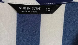 Adorable navy blue and white striped dress thumbnail 9