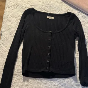 Madewell Black Ribbed Button-Down Shirt thumbnail 1