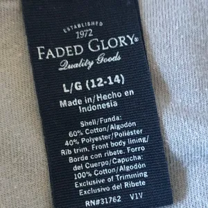 Women’s Faded Glory Gray Full Zip Hoodie thumbnail 2
