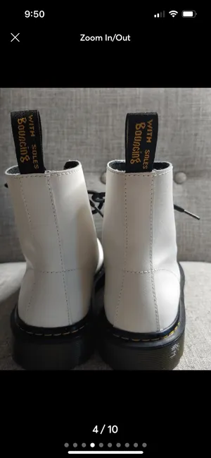 Dr. Martens White Lace Up Boots thumbnail 2