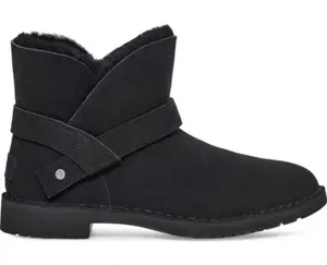 Ugg Sz 7.5 Zariyah Ankle Boots Shearling UggPlush Water Repellent Black‎ Women's thumbnail 1