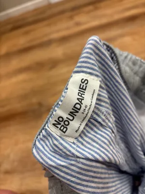 No Boundaries blue striped shorts  thumbnail 2