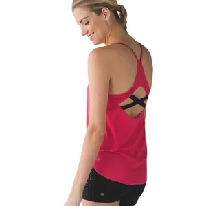 lululemon Stride To Tide Tank Top Womens Hot Pink Mesh Open Back thumbnail 2