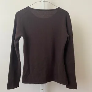 Preppy Small Brown Cashmere‎ Long Sleeve Crew Neck Sweater Pullover Knit thumbnail 4