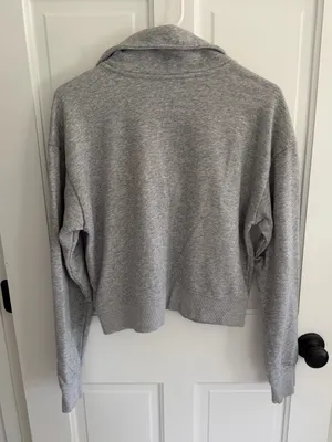 Prince‎ Pickleball Gray Cropped 1/4 Zip Sweatshirt Women's Large Tennis thumbnail 4