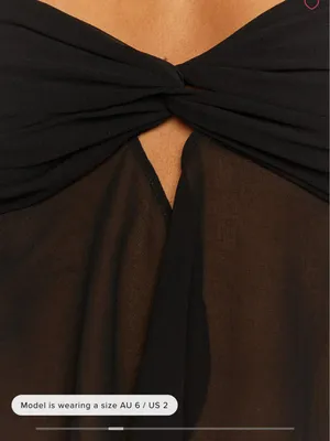 Beginning Boutique Sheer Black Strapless Top thumbnail 6