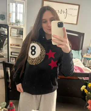 Leopard Print 8 Ball Hoodie Multi thumbnail 1