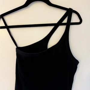 Aerie One Shoulder Black Dress thumbnail 2