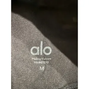 Alo Yoga High-Waist Legit Leggings Black Varsity Stripe Ribbed‎ Sz M thumbnail 6