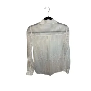 Express White Pinstripe Semi Sheer Portofino Shirt thumbnail 2