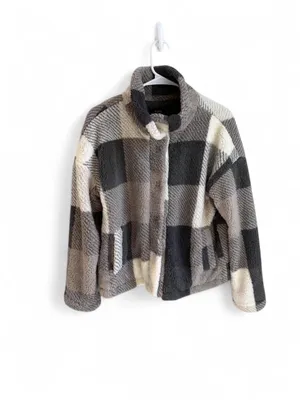 VICI x Thread & Supply Plaid Fleece Teddy Jacket thumbnail 2