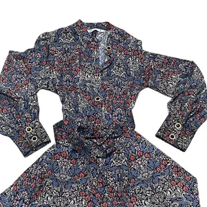 Zara Shirt Dress Womens Size M Multicolor Floral Paisley Mini Long Sleeve thumbnail 4