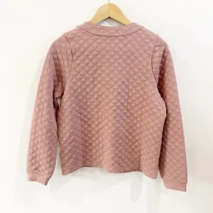Madewell |‎ (Re) Sourced Quilted Crop Cardigan Sweatshirt In Pink Size XS thumbnail 3