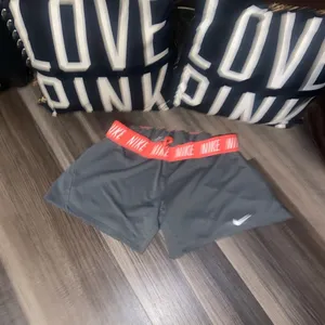Nike Gray Athletic Shorts with Red Waistband thumbnail 3