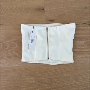 SNDYS Strapless Satin Top Roma Size XXS Ivory Cream thumbnail 3