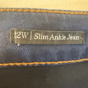 Talbots Slim Ankle‎ Jeans 22W Torrance Wash Dark Blue Stretch Denim thumbnail 6