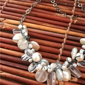 Silpada Sterling Silver Pearl & Glass Beaded Oxidized Necklace. thumbnail 6