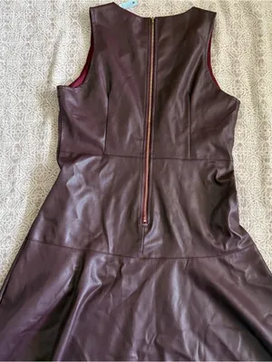 She + Sky Sleeveless Faux Leather Mini Dress thumbnail 4
