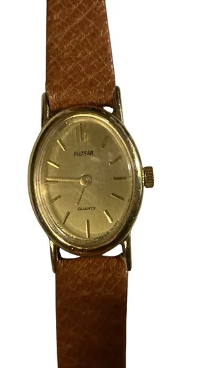 Vintage Phasar Quartz Women's Watch - Gold Tone Oval Face - Sears Roebuck Co. thumbnail 1