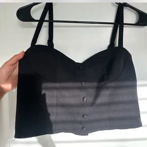 Princess Polly Black Women's Bustier Top thumbnail 1