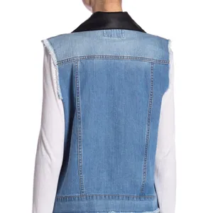 NWT BB Dakota Rebel Rebel Denim Vest Light Blue thumbnail 7