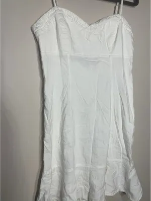 KUT from the Kloth White Sweetheart Sundress brunch garden party festival Sz S thumbnail 2