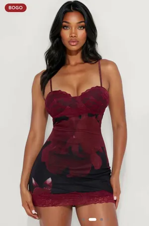 Courtney Mesh Lace Mini Dress thumbnail 3