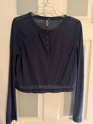 Free People Sheer Pop Henley thumbnail 2