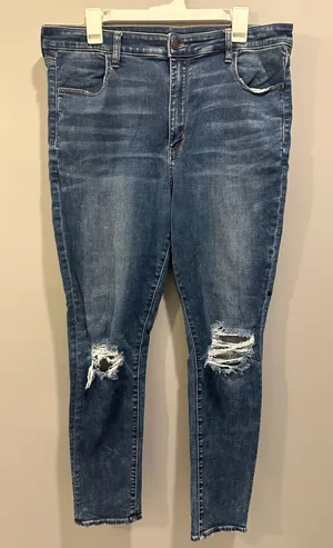 American Eagle Distressed Ne(x)t Level Stretch Super High-Rise Jeggings thumbnail 1