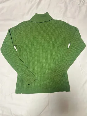 Charter Club SZ M Olive Turtleneck Sweater Preppy Old Money Minimalist thumbnail 2