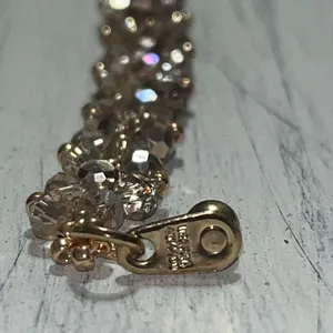 VTG Gorgeous Cognac colored crystal bracelet. 7” thumbnail 4