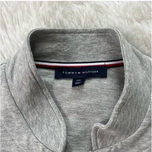 Tommy Hilfiger Gray Military Jacket Button Front Pockets Short Coat Size L/G thumbnail 5
