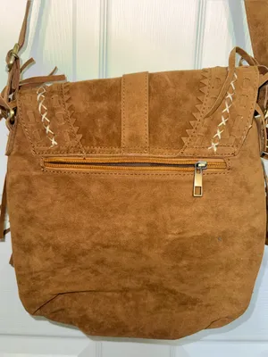 Boho Fringe Faux Suede Crossbody Bag Western Shoulder Purse Tassel Saddle Bag thumbnail 6