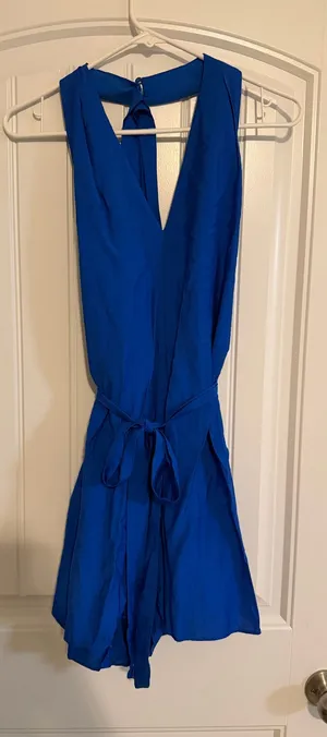 Antonio Melani Blue Romper With Belt thumbnail 1